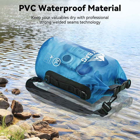 HEETA Waterproof Dry Bag for Women Men, 5L/10L/20L/30L/40L Roll Top Lightweight Dry Storage Bag Backpack with Phone Case for Travel, Swimming, Boating, Kayaking, Camping and Beach