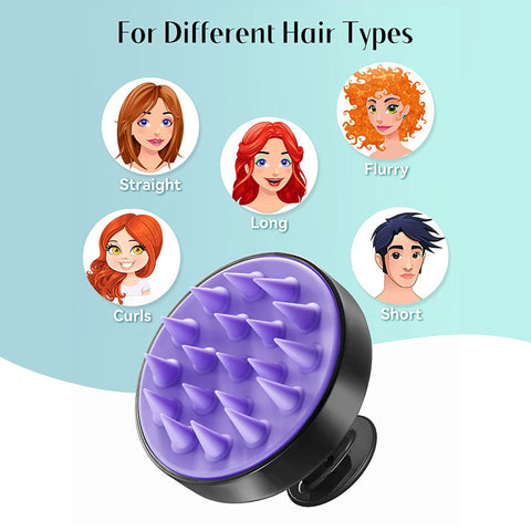 HEETA 2 Pack Hair Scalp Massager Shampoo Brush for Hair Growth, Hair Scalp Scrubber with Soft Silicone, Wet and Dry Hair Detangler