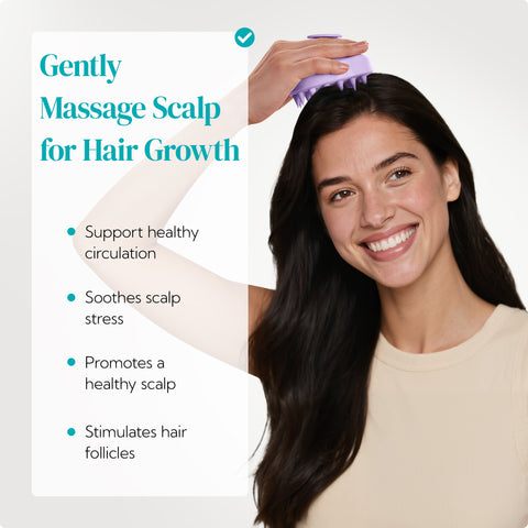 HEETA 2-Pack Large Scalp Massager Scrubber Shampoo Brush for Hair Growth