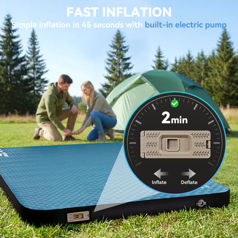 HEETA Self Inflating Sleeping Pad Mat Camping Mattress with Electric Pump