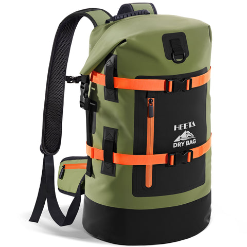 HEETA Dry Bags Waterproof Backpack 40L for Men & Women, Roll Top Heavy Duty