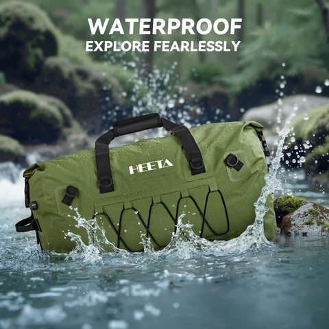 HEETA Waterproof Duffel Bag Travel Motorcycle Dry Bag Backpack 60L/80L/110L