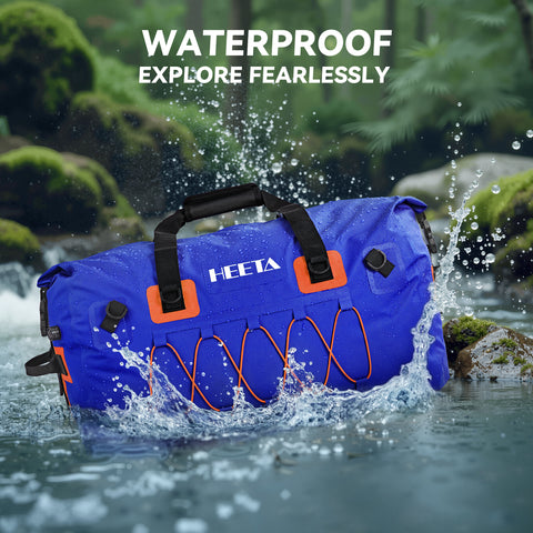 HEETA Waterproof Duffel Bag Travel Motorcycle Dry Bag Backpack 60L/80L/110L