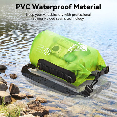 HEETA Waterproof Dry Bag for Women Men, 5L/10L/20L/30L/40L Roll Top Lightweight Dry Storage Bag Backpack with Phone Case for Travel, Swimming, Boating, Kayaking, Camping and Beach
