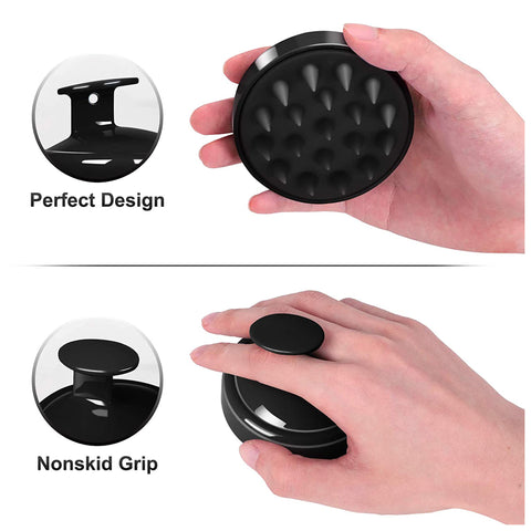 HEETA 2 Pack Hair Scalp Massager Shampoo Brush for Hair Growth, Hair Scalp Scrubber with Soft Silicone, Wet and Dry Hair Detangler