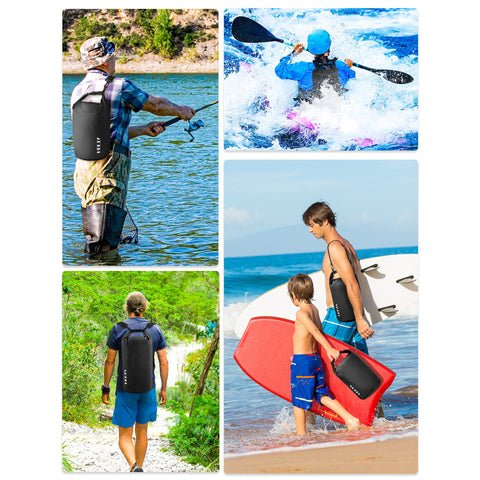 HEETA Waterproof Dry Bag Backpack with Emergency Whistle 5L/10L/20L/30L/40L