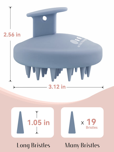 HEETA Silicone Hair Scalp Massager Shampoo Brush, Scalp Scrubber with Ultra-Soft Bristles, Integrated Design Scalp Exfoliator for Deep Cleanse, Dandruff Removal and Hair Growth