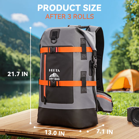 HEETA Dry Bags Waterproof Backpack 40L for Men & Women, Roll Top Heavy Duty