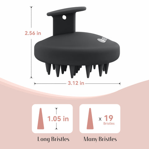 HEETA Silicone Hair Scalp Massager Shampoo Brush, Scalp Scrubber with Ultra-Soft Bristles, Integrated Design Scalp Exfoliator for Deep Cleanse, Dandruff Removal and Hair Growth