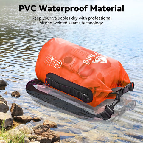HEETA Waterproof Dry Bag for Women Men, 5L/10L/20L/30L/40L Roll Top Lightweight Dry Storage Bag Backpack with Phone Case for Travel, Swimming, Boating, Kayaking, Camping and Beach