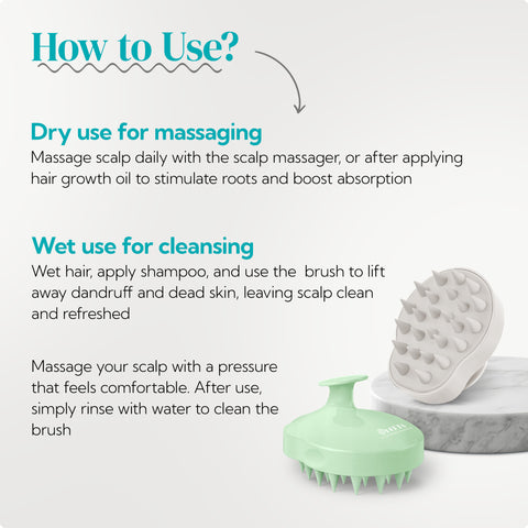 HEETA 2-Pack Large Scalp Massager Scrubber Shampoo Brush for Hair Growth