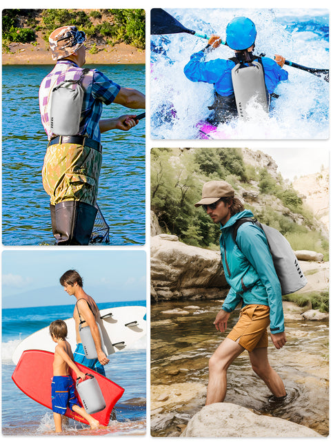 HEETA Waterproof Dry Bag Backpack with Emergency Whistle 5L/10L/20L/30L/40L