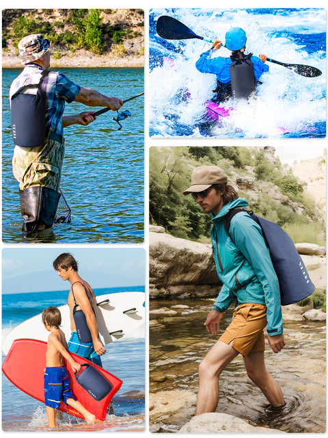 HEETA Waterproof Dry Bag Backpack with Emergency Whistle 5L/10L/20L/30L/40L