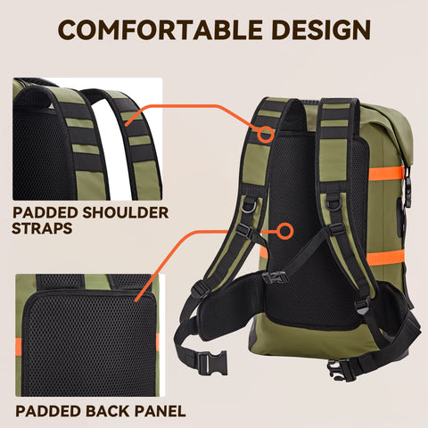 HEETA Dry Bags Waterproof Backpack 40L for Men & Women, Roll Top Heavy Duty