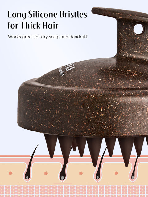 HEETA Scalp Massager Hair Growth Scrubber for Dandruff Removal Hair Care