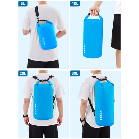 HEETA Waterproof Dry Bag Backpack with Emergency Whistle 5L/10L/20L/30L/40L