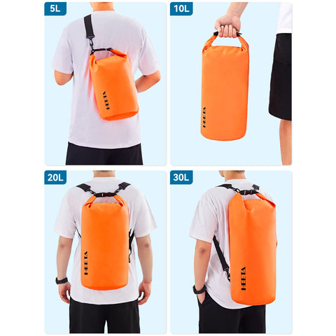 HEETA Waterproof Dry Bag Backpack with Emergency Whistle 5L/10L/20L/30L/40L