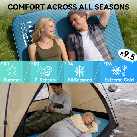 HEETA Self Inflating Sleeping Pad Mat Camping Mattress with Electric Pump