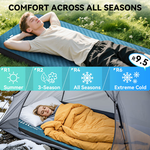 HEETA Self Inflating Sleeping Pad Mat Camping Mattress with Electric Pump