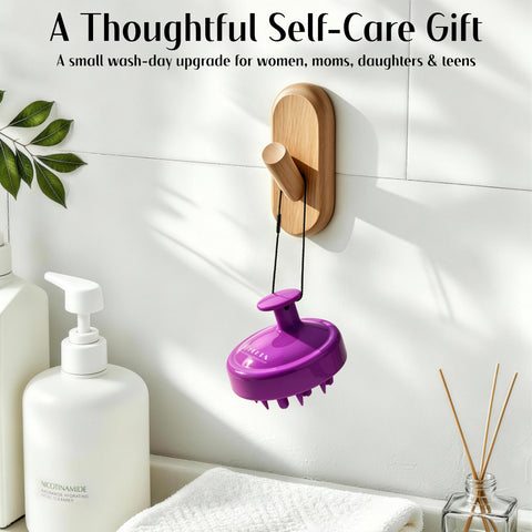 HEETA Scalp Massager Hair Scrubber Shampoo Brush Exfoliator for Hair Growth