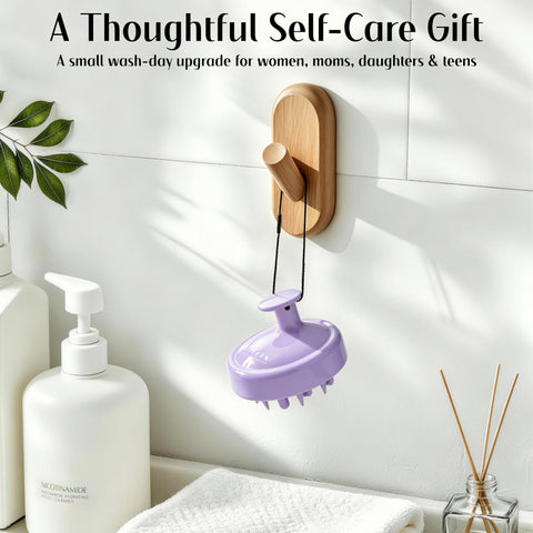 HEETA Scalp Massager Hair Scrubber Shampoo Brush Exfoliator for Hair Growth