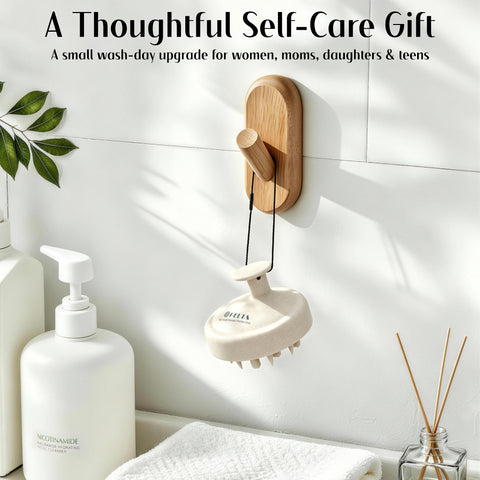HEETA Scalp Massager Hair Scrubber Shampoo Brush Exfoliator for Hair Growth