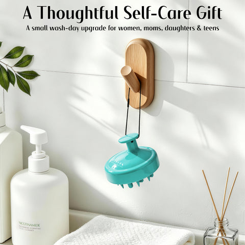 HEETA Scalp Massager Hair Scrubber Shampoo Brush Exfoliator for Hair Growth