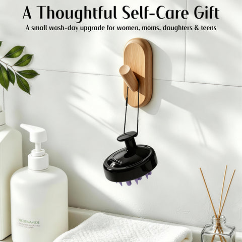 HEETA Scalp Massager Hair Scrubber Shampoo Brush Exfoliator for Hair Growth