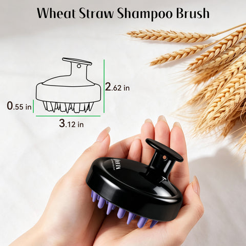 HEETA Scalp Massager Hair Scrubber Shampoo Brush Exfoliator for Hair Growth