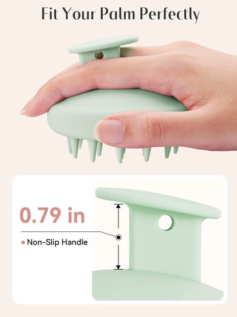HEETA Silicone Hair Scalp Massager Shampoo Brush, Scalp Scrubber with Ultra-Soft Bristles, Integrated Design Scalp Exfoliator for Deep Cleanse, Dandruff Removal and Hair Growth