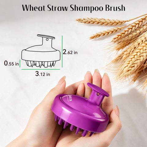 HEETA Scalp Massager Hair Scrubber Shampoo Brush Exfoliator for Hair Growth