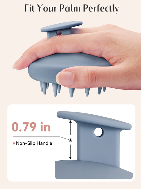 HEETA Silicone Hair Scalp Massager Shampoo Brush, Scalp Scrubber with Ultra-Soft Bristles, Integrated Design Scalp Exfoliator for Deep Cleanse, Dandruff Removal and Hair Growth