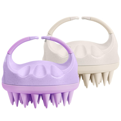 HEETA Scalp Massager Hair Growth with Soft Silicone Bristles to Remove Dandruff and Relieve Itching, Shampoo Brush for Hair Care & Relax Scalp, Scalp Scrubber for Wet Dry Hair