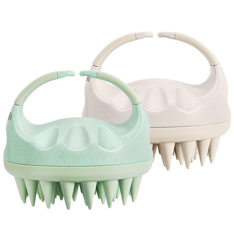 HEETA Scalp Massager Hair Growth with Soft Silicone Bristles to Remove Dandruff and Relieve Itching, Shampoo Brush for Hair Care & Relax Scalp, Scalp Scrubber for Wet Dry Hair