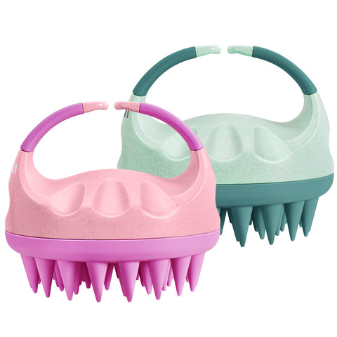 HEETA Scalp Massager Hair Growth with Soft Silicone Bristles to Remove Dandruff and Relieve Itching, Shampoo Brush for Hair Care & Relax Scalp, Scalp Scrubber for Wet Dry Hair