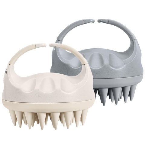 HEETA Scalp Massager Hair Growth with Soft Silicone Bristles to Remove Dandruff and Relieve Itching, Shampoo Brush for Hair Care & Relax Scalp, Scalp Scrubber for Wet Dry Hair