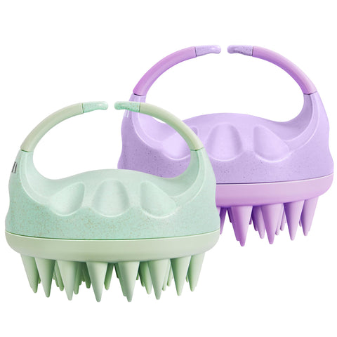 HEETA Scalp Massager Hair Growth with Soft Silicone Bristles to Remove Dandruff and Relieve Itching, Shampoo Brush for Hair Care & Relax Scalp, Scalp Scrubber for Wet Dry Hair