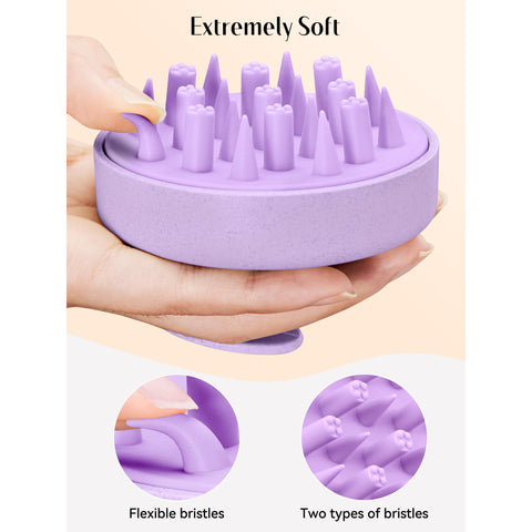 HEETA Scalp Massager Hair Scrubber Shampoo Brush Exfoliator for Hair Growth