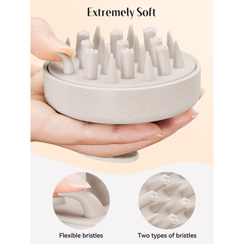 HEETA Scalp Massager Hair Scrubber Shampoo Brush Exfoliator for Hair Growth