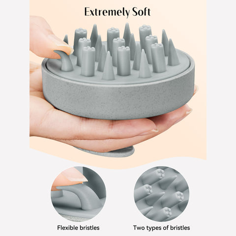 HEETA Scalp Massager Hair Scrubber Shampoo Brush Exfoliator for Hair Growth
