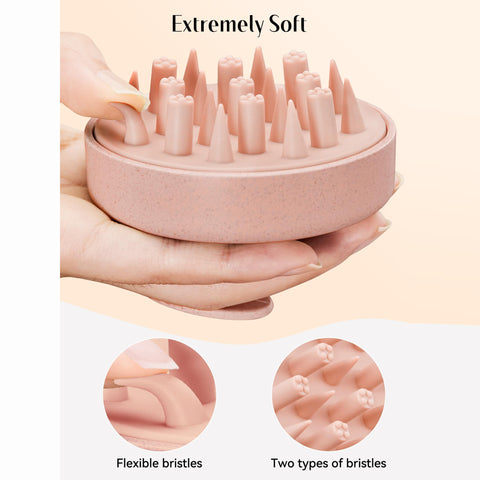 HEETA Scalp Massager Hair Scrubber Shampoo Brush Exfoliator for Hair Growth