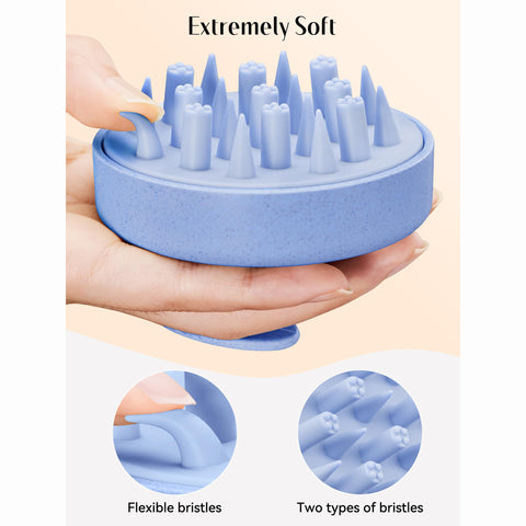 HEETA Scalp Massager Hair Scrubber Shampoo Brush Exfoliator for Hair Growth