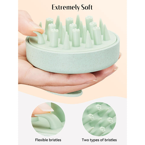 HEETA Scalp Massager Hair Scrubber Shampoo Brush Exfoliator for Hair Growth