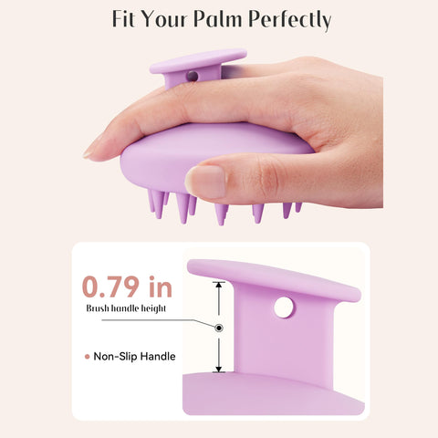HEETA Silicone Hair Scalp Massager Shampoo Brush, Scalp Scrubber with Ultra-Soft Bristles, Integrated Design Scalp Exfoliator for Deep Cleanse, Dandruff Removal and Hair Growth