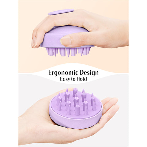 HEETA Scalp Massager Hair Scrubber Shampoo Brush Exfoliator for Hair Growth