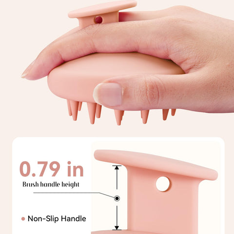 HEETA Silicone Hair Scalp Massager Shampoo Brush, Scalp Scrubber with Ultra-Soft Bristles, Integrated Design Scalp Exfoliator for Deep Cleanse, Dandruff Removal and Hair Growth