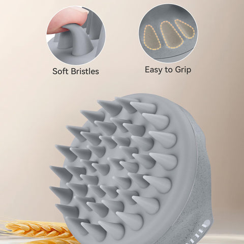 HEETA Scalp Massager Hair Growth with Soft Silicone Bristles to Remove Dandruff and Relieve Itching, Shampoo Brush for Hair Care & Relax Scalp, Scalp Scrubber for Wet Dry Hair