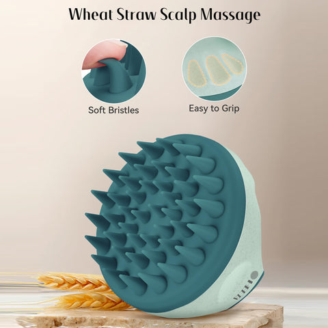 HEETA Scalp Massager Hair Growth with Soft Silicone Bristles to Remove Dandruff and Relieve Itching, Shampoo Brush for Hair Care & Relax Scalp, Scalp Scrubber for Wet Dry Hair