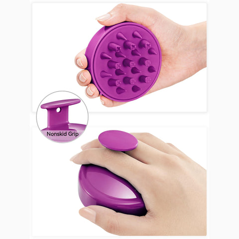 HEETA Scalp Massager Hair Scrubber Shampoo Brush Exfoliator for Hair Growth
