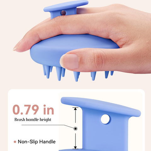 HEETA Silicone Hair Scalp Massager Shampoo Brush, Scalp Scrubber with Ultra-Soft Bristles, Integrated Design Scalp Exfoliator for Deep Cleanse, Dandruff Removal and Hair Growth